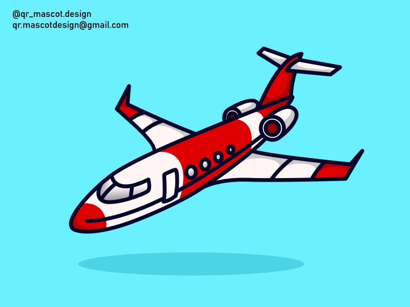 Aircraft Mascot Design by QR Mascot Design [ID: #2833365] on Dribbble