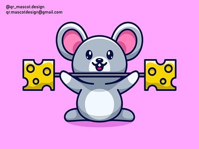 Mouse Gym Illustration Design