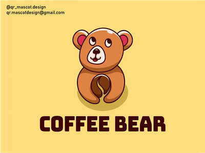Coffee Bear Illustration Design sale
