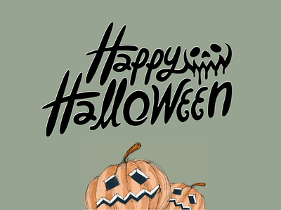 Happy Halloween graphic design halloween holiday illustration jackolantern pumpkin scary spooky trickortreat