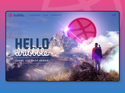 Hello Dribbble! first firstshot hello hello dribbble homepage invite mountain ui webdesign website website design