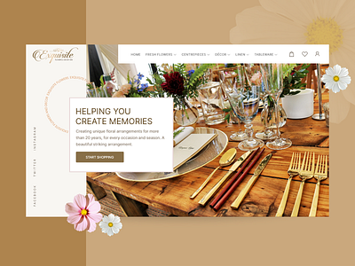 Landing Page Website - UI UX Homepage Design decor decoration event flowers homepage landing page party ui uidesign ux web webdesign website website design