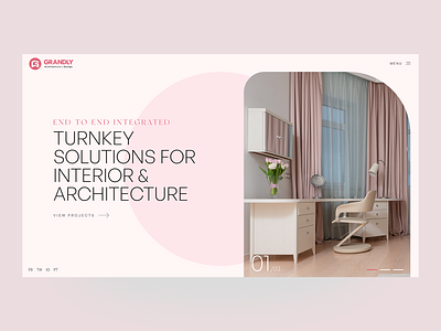 Interior Design Website Home Screen ui uidesign webdesign website website design