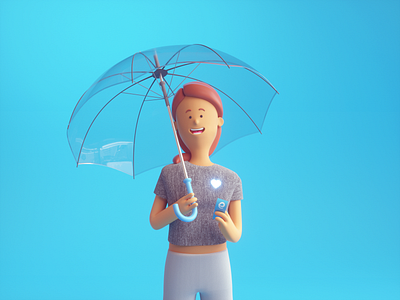 Healthcare 3d 3dcharacter art branding c4d character cinema4d illustration octanerender umbrella web