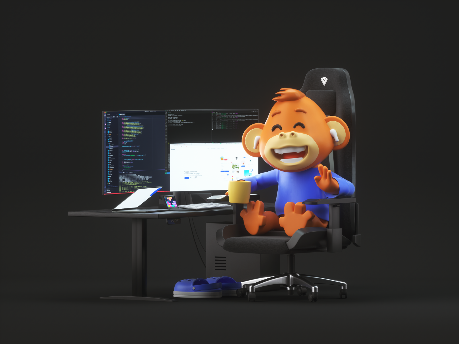 monkey computer png