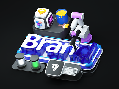 Brand makers! 3d 3dillustration art brand branding character design illustration motion graphics ui web