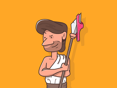 Happy Hours ! ancient arrow character design greek guard illustration pantie panty pun vector