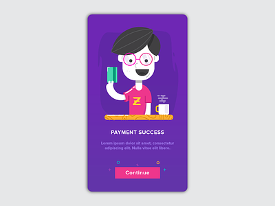 Payment Success character design illustration mobile payment success ui ux vector