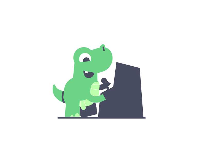 T-Noob animation dinosaur game gif icon illustration trex ui web