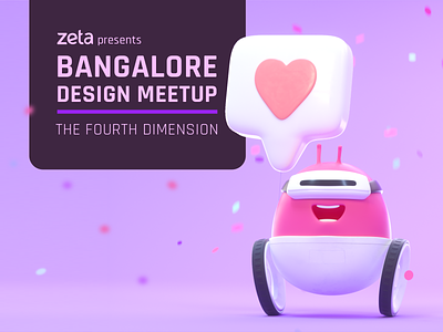 Bangalore Design Meetup - The Fourth Dimension branding c4d character design illustration octanerender