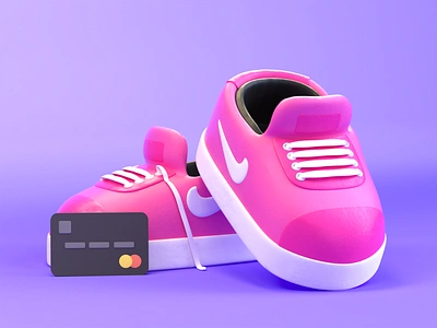 SneakerHead 3d art c4d cinema4d illustration mastercard nike octanerender otoy sneakerhead sneakers toy web