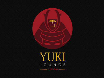 Yuki Lounge logo china japan logo oriental restaurant samurai sushi temaki