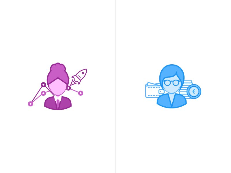 Perfomo - Main icons minimal clean affiliate color icon
