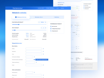 Website - graphic design for Sprintpozyczka.pl design form for a loan front end graphic design loan ui website