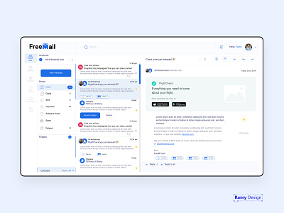 Free Mail app dashboard desktop e mail inbox mail message message app ui web webmail