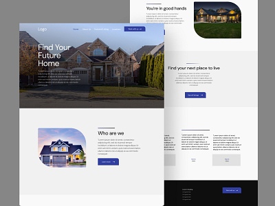 Real Estate User Interface Website design ui