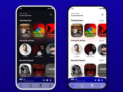 Magic Music Streaming App design ui