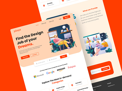 JobApe: Find Design Jobs design illustration ui