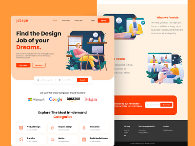 JobApe: Find Design Jobs design illustration ui