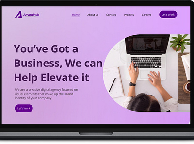 AmanaHub - Creative Design Agency Hero design ui web design