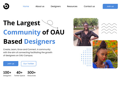 #naijadailyUIchallenge Day 1: OAU Designers Website design ui web design