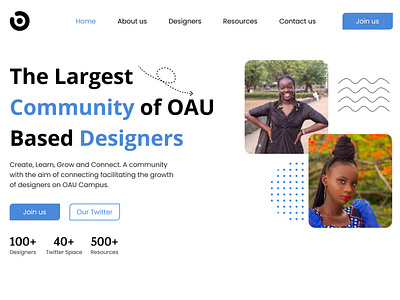 #naijadailyUIchallenge Day 1: OAU Designers Website