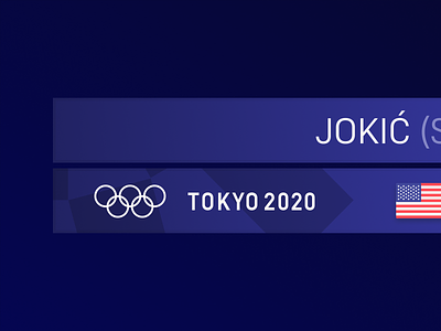 Tokyo 2020 - On-screen score bug