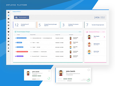 Employee Platform application design dashboard dashboard design data visualization design layout management app management system ui usability ux web app design