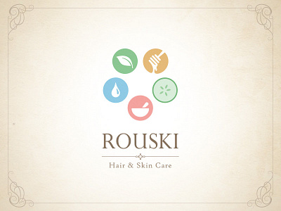 ROUSKI Beauty Center beauty beauty center branding hair identity illustration logo skin spa woman