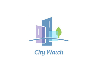 City watch Logo art direction branding city ios logo mobile social watch