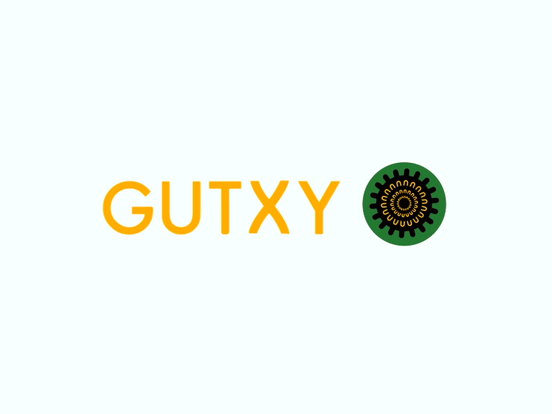 Gutxy animated logo rebound animation branding graphics gutxy illustration logo motion