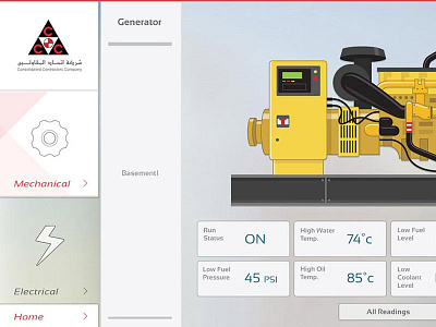 Electrical - Generators automation bas bms control design pumps structure system touch touchscreen ui ux