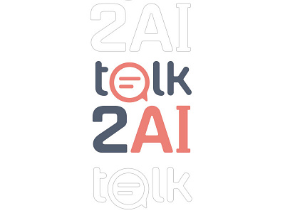 Talk2AI Logo ai bots branding design flat illustration logo talk tech