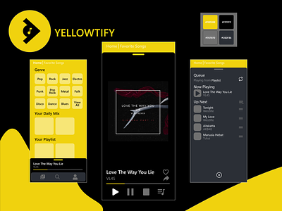 Yellowtify app design ui ux