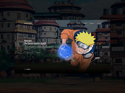 Naruto Online Homepage after effects animation homepage naruto rasengan ui design web design