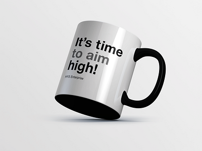 Сorporate Mug | HYS Enterprise design helvetica mug