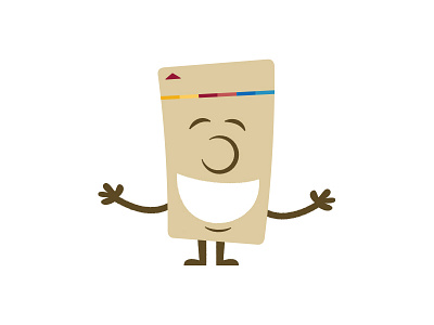 Key card avatar — Big smile illustration key card