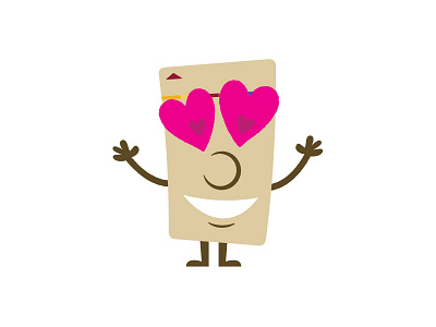 Key card avatar — Heart eyes illustration key card