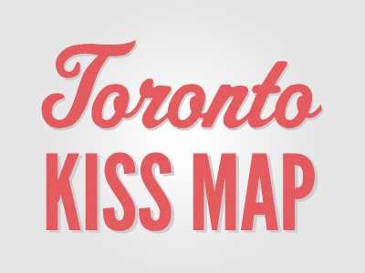 Toronto Kiss Map Wordmark logo retro toronto wordmark