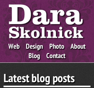 My website - mobile