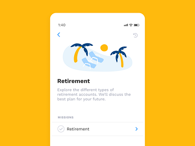 Can I retire at Coachella? albert app beach clean coachella finance fintech illustration mobile palm trees retirement sun ui ux