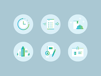 Mile27 Realty Icons flat gradient icons simple