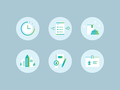 Mile27 Realty Icons flat gradient icons simple