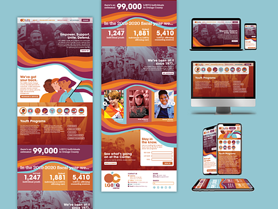 Website design for LGBTQ Center OC branding nonprofit web design website