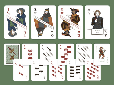 Shakespeare Playing Cards design graphic design illustration packaging print product design