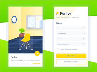 [Intro & SignUp Screen] Furniture App 03