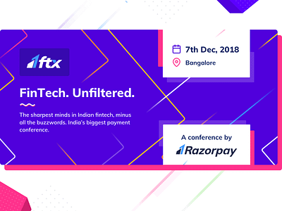 FTX - A conference by Razorpay banking branding conference events finance fintech logo pattern payment product ui ux website