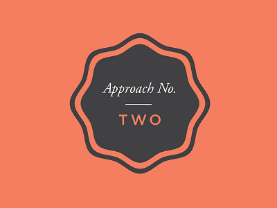 Approach No. Two branding contrast education element hawt red type