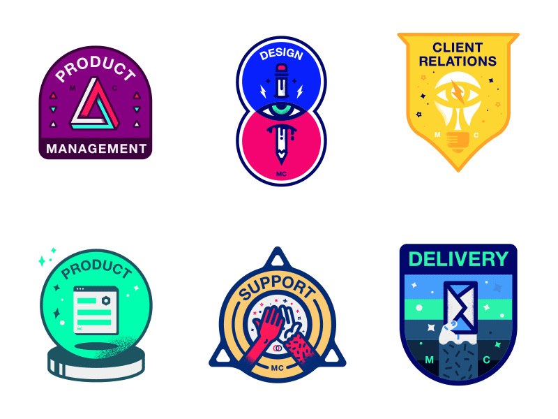 Department Badges 🆒 ✌🏻 badge badges ball bookworm crystal design impossible logos mailchimp product support triangle