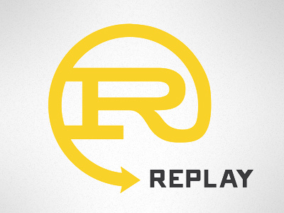 Replay Logo logo media replay sports bar yellow